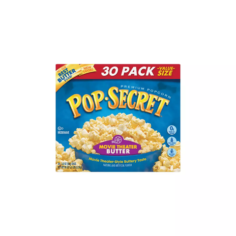 Pop Secret Movie Theater Butter Microwave Popcorn. 30 ct.
