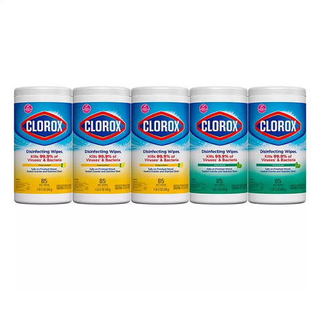 Clorox Disinfecting Bleach-Free Cleaning Wipes, Variety Pack (85 wipes/pk. 5 pk.)