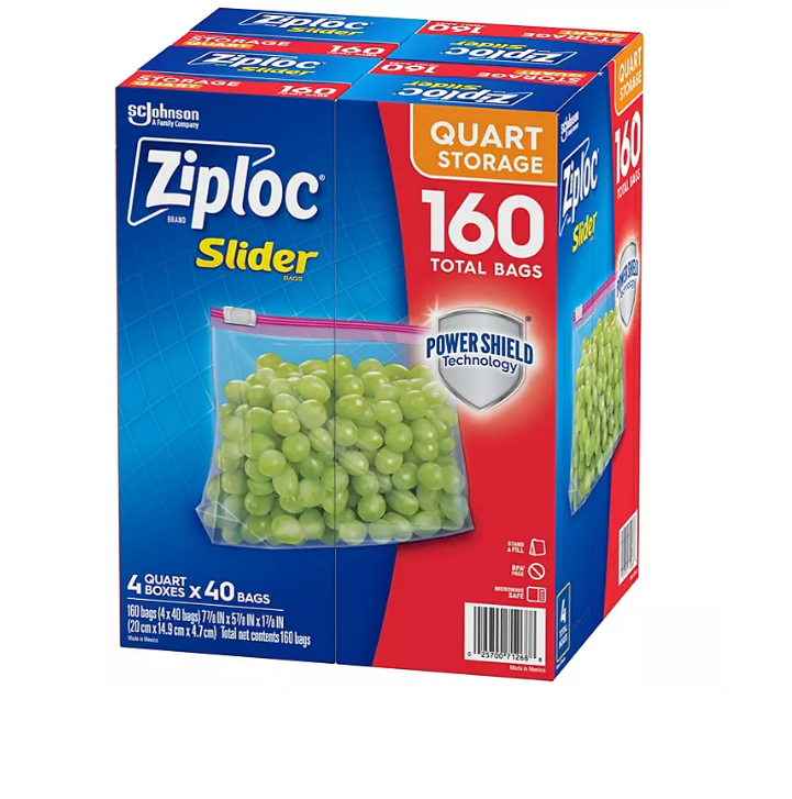 Ziploc Slider Storage Bags - 42 count