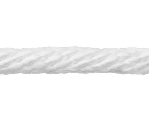 Solid Braided Nylon Rope - 1⁄4" x 500', White