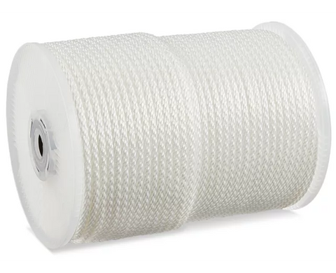 Solid Braided Nylon Rope - 5⁄16" x 500', White