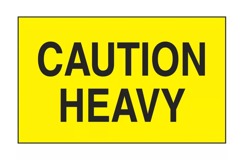 "Caution Heavy" Label - 3 x 5"