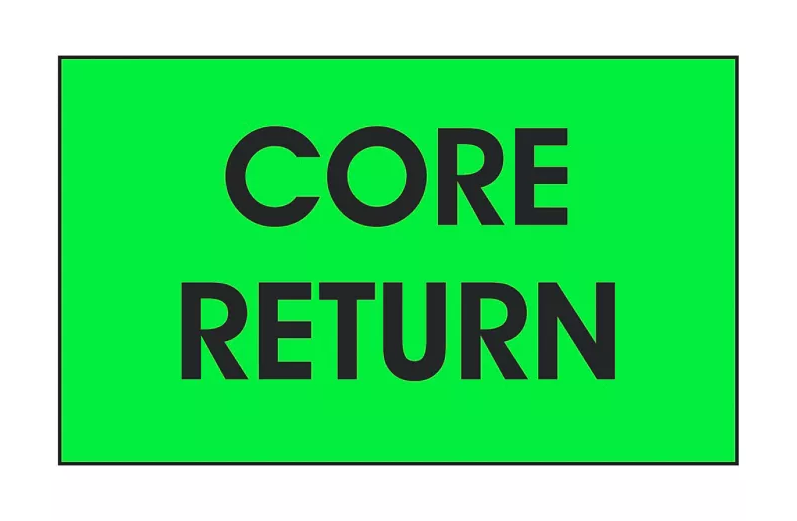"Core Return" Labels - 3 x 5"