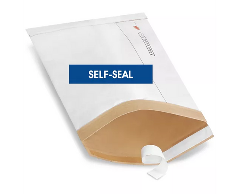 Uline White Self-Seal Padded Mailers #3 - 8 1⁄2 x 14 1⁄2" (QTY./CASE 100)
