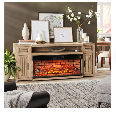 Member's Mark 75" Delmar Fireplace, TVs up to 80" & 135 lbs.
