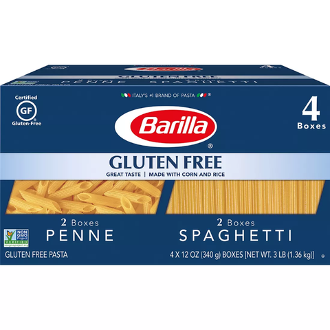 Barilla Gluten Free Penne and Spaghetti Variety Pack. 4 pk. 12 oz.