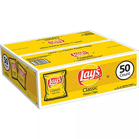 Lay's Classic Potato Chips. 50 pk. 1 oz.