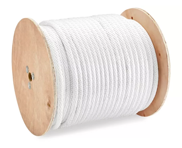 Solid Braided Nylon Rope - 5⁄8 x 500', White – Openbax