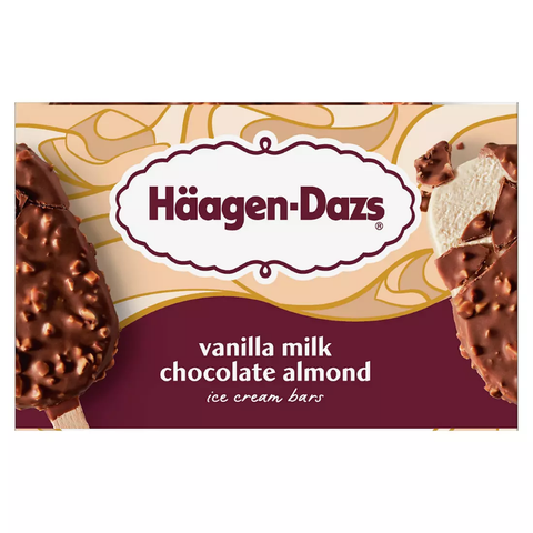 Haagen-Dazs Vanilla Milk Chocolate Almond Ice Cream Bars. 15 pk.