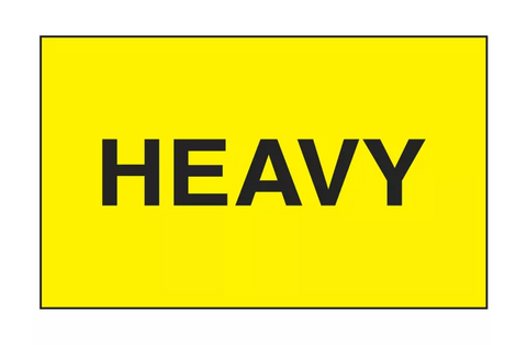 "Heavy" Label - 3 x 5"