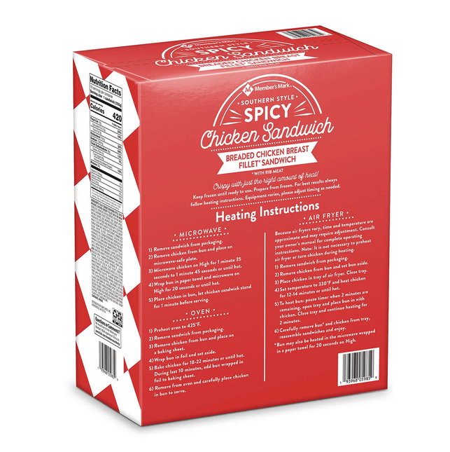 Member's Mark Southern Style Chicken Sandwich (10 ct.) – Openbax