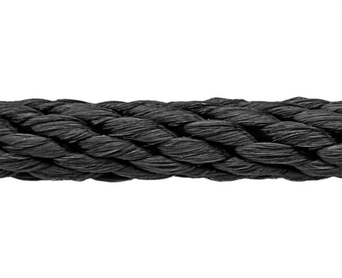 Solid Braided Nylon Rope - 1⁄4" x 500', Black