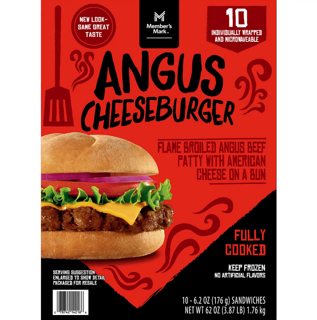 Member's Mark Angus Beef Cheeseburger. Frozen (10 ct.)