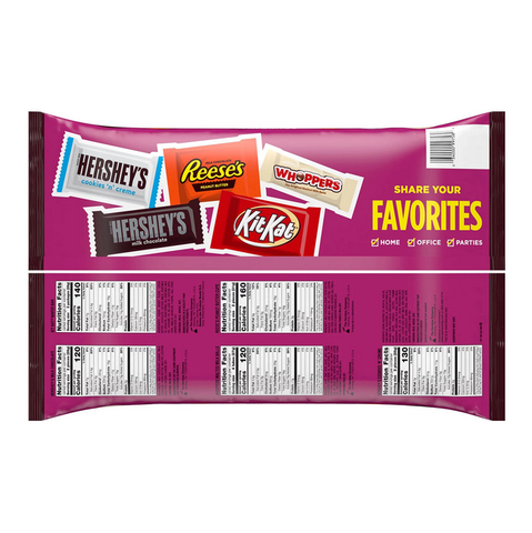 Hershey Factory Favorites Chocolate and Creme Assortment Snack Size Candy (68.7 oz. 155 pieces)