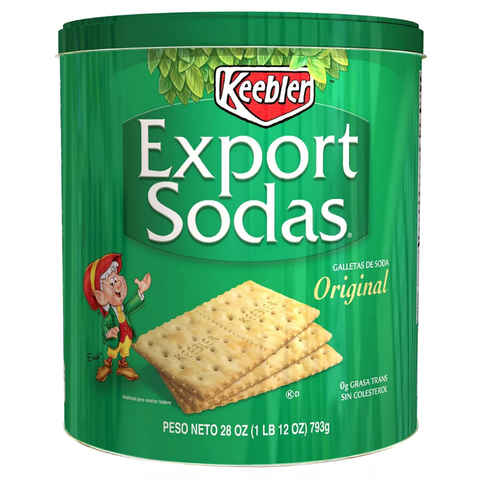 Keebler Export Soda Crackers Tin. 28 oz.