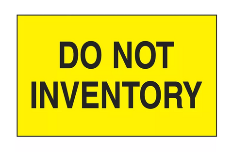 "Do Not Inventory" Label - 3 x 5"
