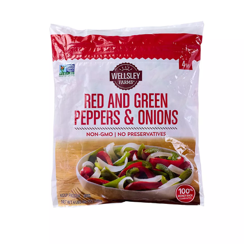 Wellsley Farms Red and Green Peppers and Onions. 64 oz.