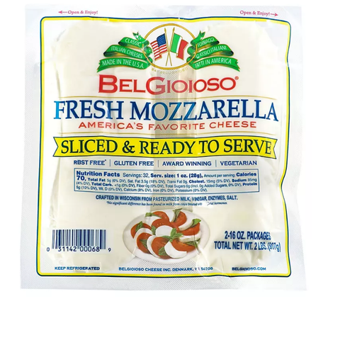 BelGioioso Pre-Sliced Fresh Mozzarella (32 oz.)
