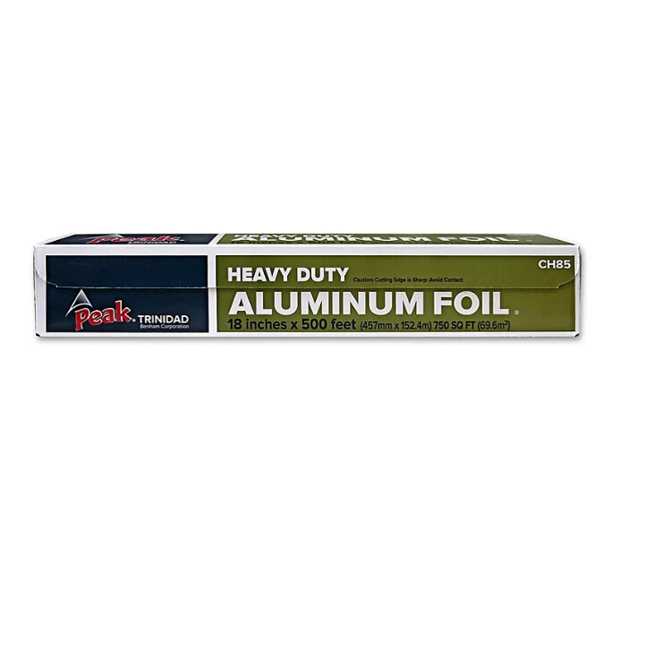  Heavy Duty Food Service Aluminum Foil Roll 18 inch x 500 FT  Sturdy Corrugated Cutter Box - Great for Grilling, Kitchen Wrap, Foil Wrap,  Cooking, Cleaning, Non Stick Tin Foil, Foil