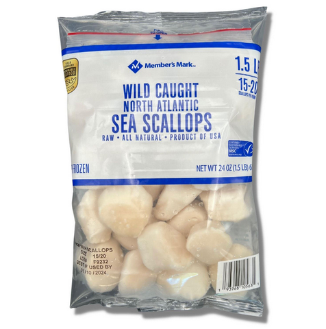Members Mark North Atlantic Sea Scallops. Frozen (1.5 lbs.)
