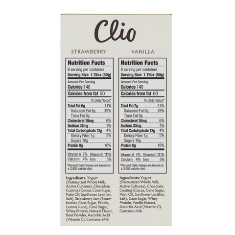 Clio Snacks Greek Yogurt Bars 12 pk.
