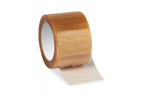 Natural Rubber Tape - 1.7 Mil, 3" x 110 yds, Clear. Rolls/Case (24 ct.)