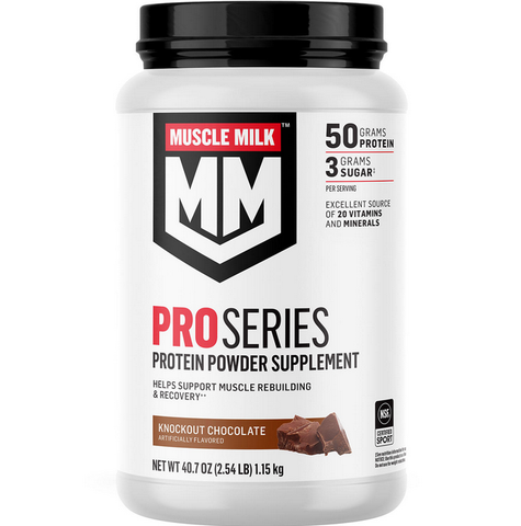 Muscle Milk Pro Series Protein Powder Supplement. Knockout Chocolate (40.7 oz.)