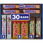 Snickers. Twix and More Assorted Chocolate Candy Bars Bulk Variety Pack (30 ct.)