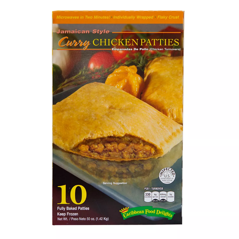 Caribbean Food Delights Curry Chicken Patties. 10 ct.