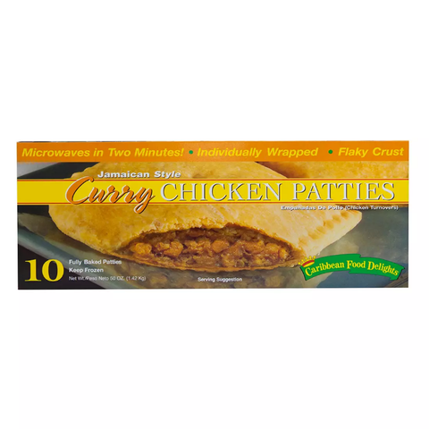 Caribbean Food Delights Curry Chicken Patties. 10 ct.
